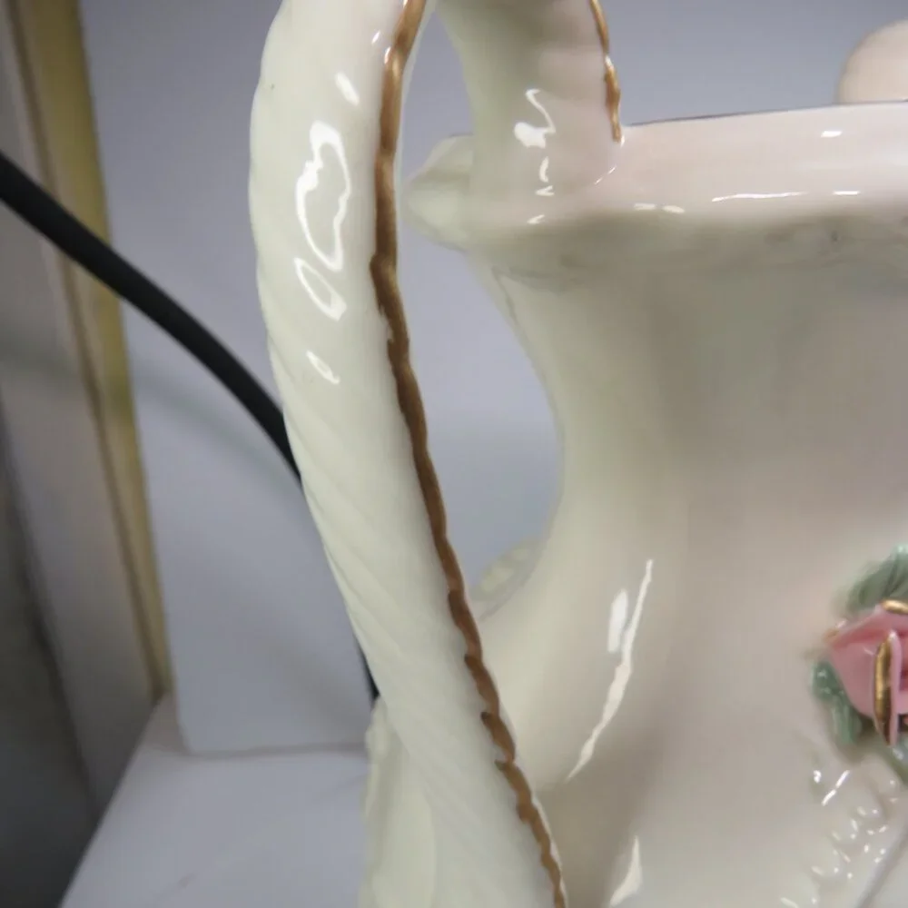 Cottagecore Angel Floral Rose Vase • Heavy Ceramic • 5.5” tall